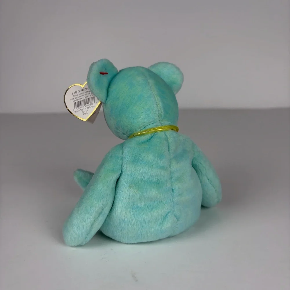 Ty Beanie Baby Teal Ariel Teddy Bear Plush‎ Toy 2000 PE Pellets